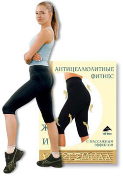  Антицеллюлитные спортивные бриджики fitness с массажным эффектом Artemida 